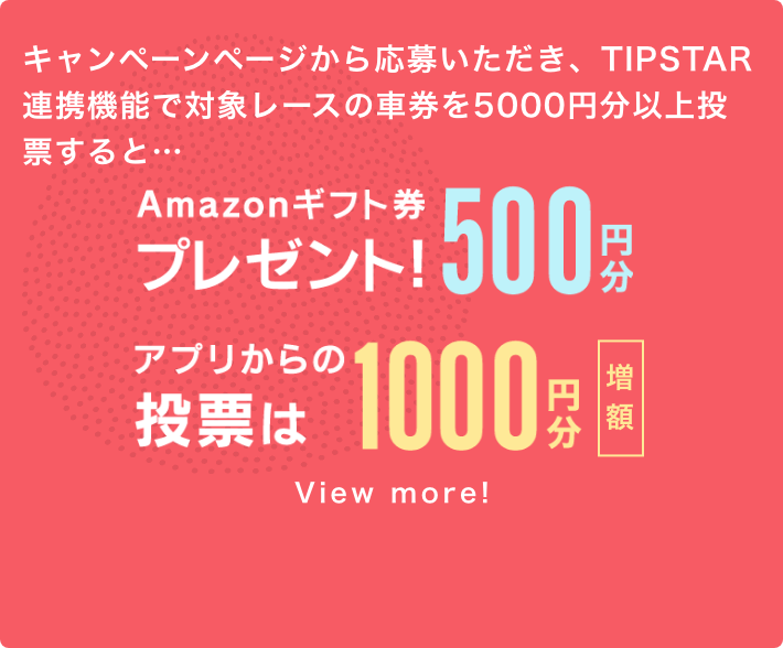 ALL GIRL’S 10th Anniversary の車券を5000円分以上投票すると全員にAmazonギフト券をプレゼント