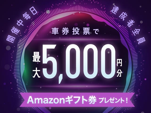 6/29～7/5 期間中の投票で毎日最大5,000円分のAmazonギフト券がもらえる！