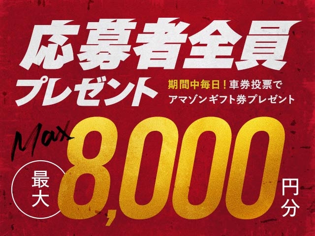 12/23〜27 期間中の投票で毎日最大8,000円分のAmazonギフト券がもらえる！