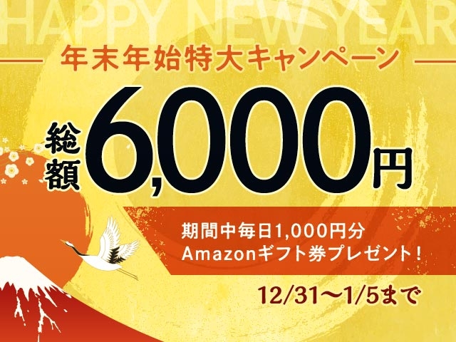 期間中毎日投票で最大6,000円分のAmazonギフト券がもらえる！